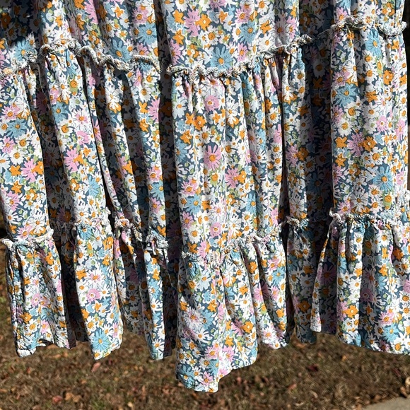 Ava Christine Ruffled Flowery Flowy Pull-on Rayon Skirt, Size Small - Picture 5 of 14